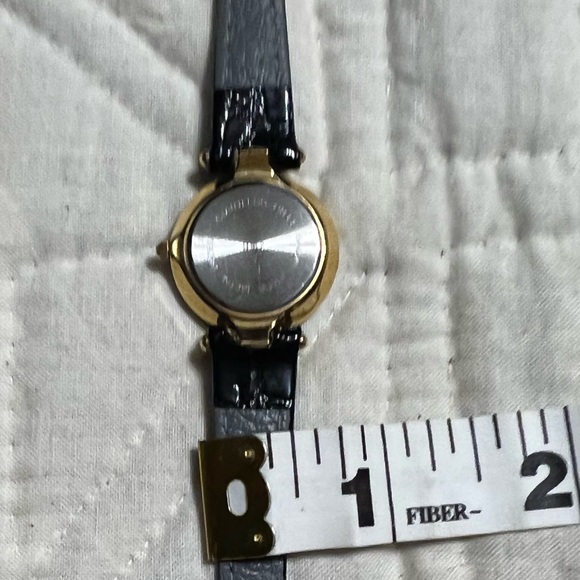 Jacques Prevard gold tone with black leather band - Picture 4 of 9